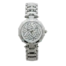 Croton Women’s Silvertone Quartz Crystal Accented Bracelet Watch