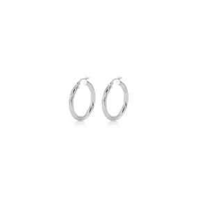 Ladies 40mm Twisted Superlight Hoop Earrings UBE04187RH